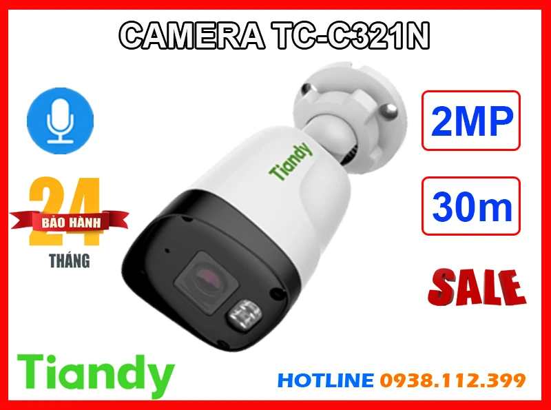 Camera TIANDY TC-C321N (2MP), camera quan sát TC-C321N, lắp đặt camera TC-C321N, camera ghi âm TIANDY TC-C321N, lắp camera TIANDY TC-C321N, camera chính hãng TIANDY TC-C321N, camera ngoài trời TIANDY TC-C321N, camera TIANDY TC-C321N giá rẻ,