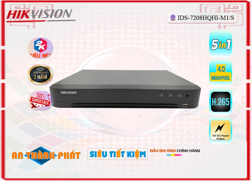 Đầu Ghi Hình Hikvision DS-7208HQHI-M1/S,iDS 7208HQHI M1/S,Giá Bán Đầu Ghi Hikvision Giá rẻ