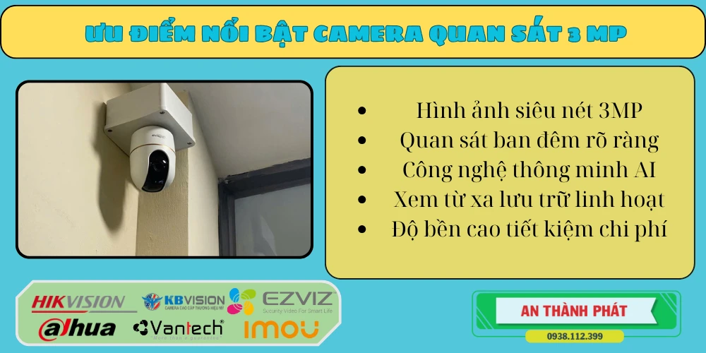 ưu điểm camera quan sát 3mp chất lượng cao